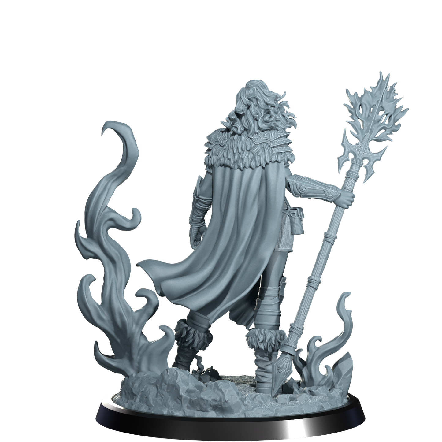 Ignara Flameborn, Fire Genasi Barbarian | Dungeons and Damsels | Cosmondo | 28mm, 32mm, 75mm | Dungeons & Dragons | TTRPG | RPG | Resin