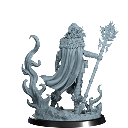 Ignara Flameborn, Fire Genasi Barbarian | Dungeons and Damsels | Cosmondo | 28mm, 32mm, 75mm | Dungeons & Dragons | TTRPG | RPG | Resin