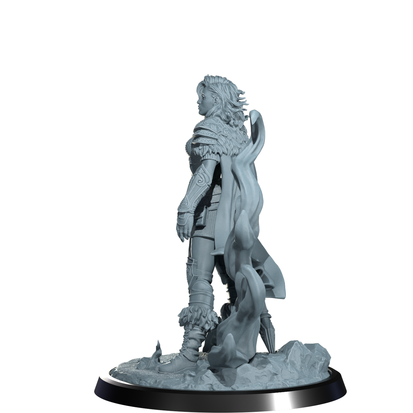 Ignara Flameborn, Fire Genasi Barbarian | Dungeons and Damsels | Cosmondo | 28mm, 32mm, 75mm | Dungeons & Dragons | TTRPG | RPG | Resin