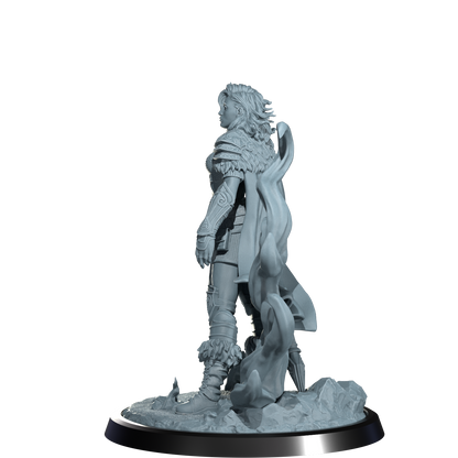 Ignara Flameborn, Fire Genasi Barbarian | Dungeons and Damsels | Cosmondo | 28mm, 32mm, 75mm | Dungeons & Dragons | TTRPG | RPG | Resin