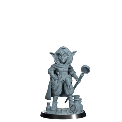 Nimbleton Cogspinner, Gnome Artificer | Dungeons and Damsels | Cosmondo | 28mm, 32mm, 75mm | Dungeons & Dragons | TTRPG | RPG | Resin