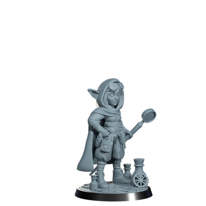 Nimbleton Cogspinner, Gnome Artificer | Dungeons and Damsels | Cosmondo | 28mm, 32mm, 75mm | Dungeons & Dragons | TTRPG | RPG | Resin