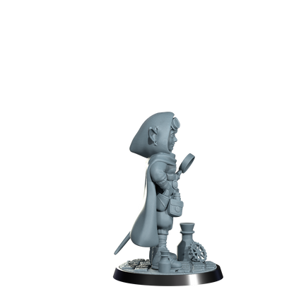 Nimbleton Cogspinner, Gnome Artificer | Dungeons and Damsels | Cosmondo | 28mm, 32mm, 75mm | Dungeons & Dragons | TTRPG | RPG | Resin