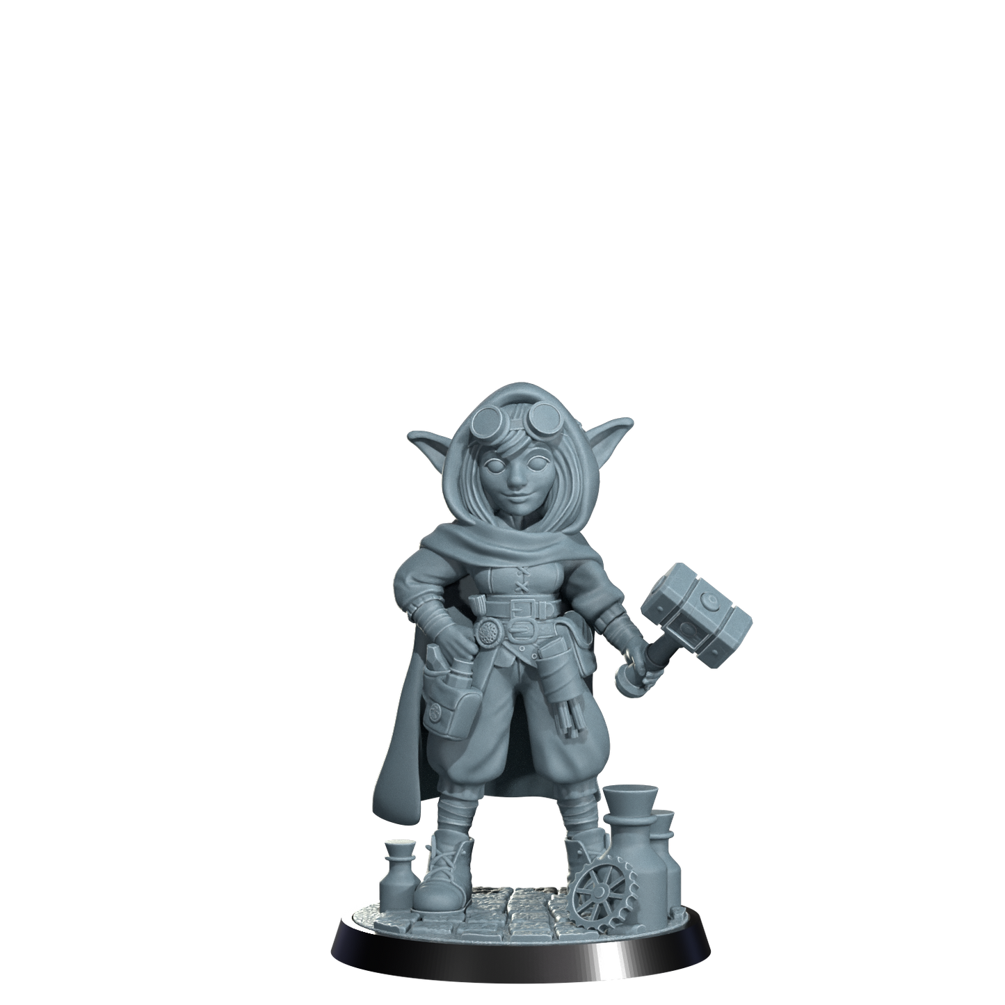 Nimbleton Cogspinner, Gnome Artificer | Dungeons and Damsels | Cosmondo | 28mm, 32mm, 75mm | Dungeons & Dragons | TTRPG | RPG | Resin