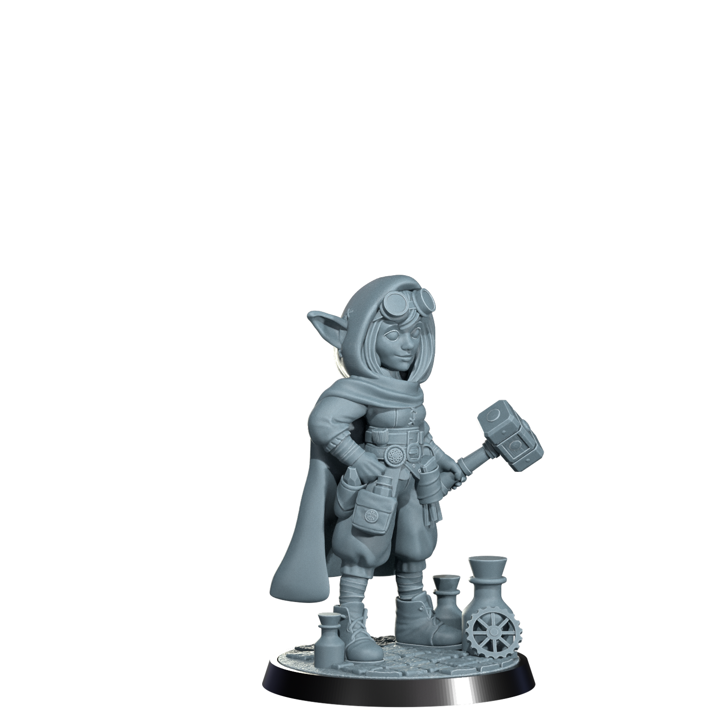 Nimbleton Cogspinner, Gnome Artificer | Dungeons and Damsels | Cosmondo | 28mm, 32mm, 75mm | Dungeons & Dragons | TTRPG | RPG | Resin
