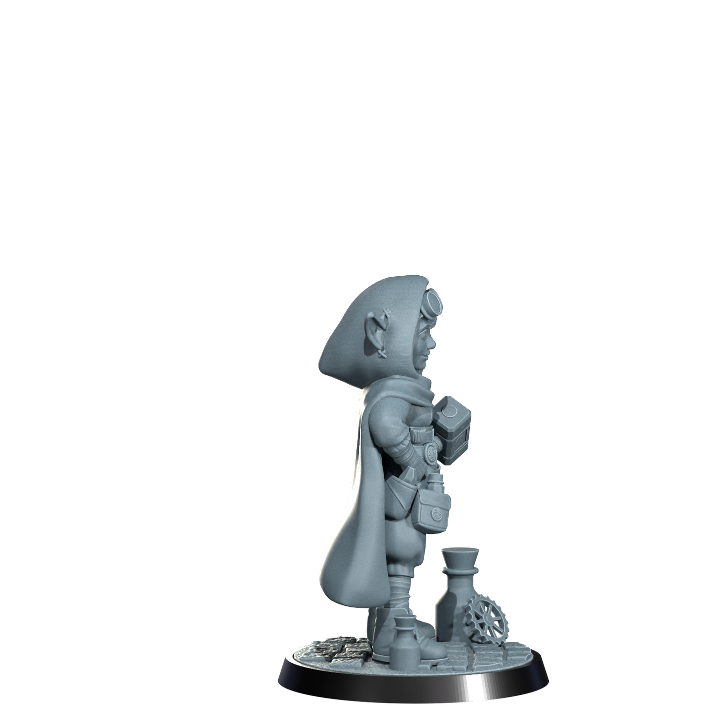 Nimbleton Cogspinner, Gnome Artificer | Dungeons and Damsels | Cosmondo | 28mm, 32mm, 75mm | Dungeons & Dragons | TTRPG | RPG | Resin
