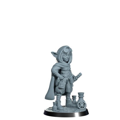 Nimbleton Cogspinner, Gnome Artificer | Dungeons and Damsels | Cosmondo | 28mm, 32mm, 75mm | Dungeons & Dragons | TTRPG | RPG | Resin