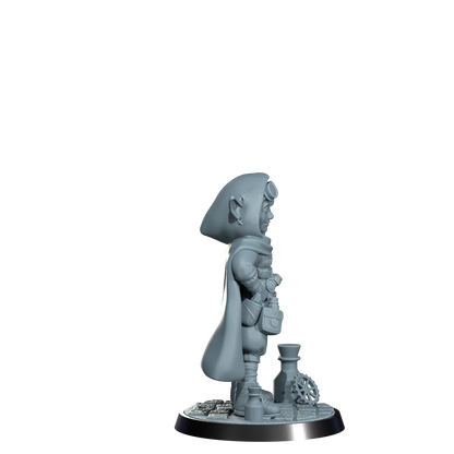 Nimbleton Cogspinner, Gnome Artificer | Dungeons and Damsels | Cosmondo | 28mm, 32mm, 75mm | Dungeons & Dragons | TTRPG | RPG | Resin