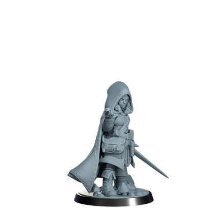 Ryn the Ghostwalker, Halfing Rogue | Dungeons and Damsels | Cosmondo | 28mm, 32mm, 75mm | Dungeons & Dragons | TTRPG | RPG | Resin