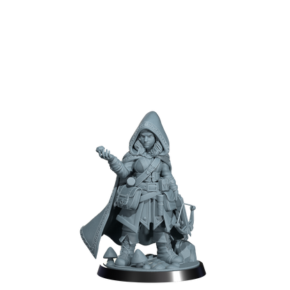 Ryn the Ghostwalker, Halfing Rogue | Dungeons and Damsels | Cosmondo | 28mm, 32mm, 75mm | Dungeons & Dragons | TTRPG | RPG | Resin