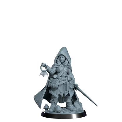 Ryn the Ghostwalker, Halfing Rogue | Dungeons and Damsels | Cosmondo | 28mm, 32mm, 75mm | Dungeons & Dragons | TTRPG | RPG | Resin