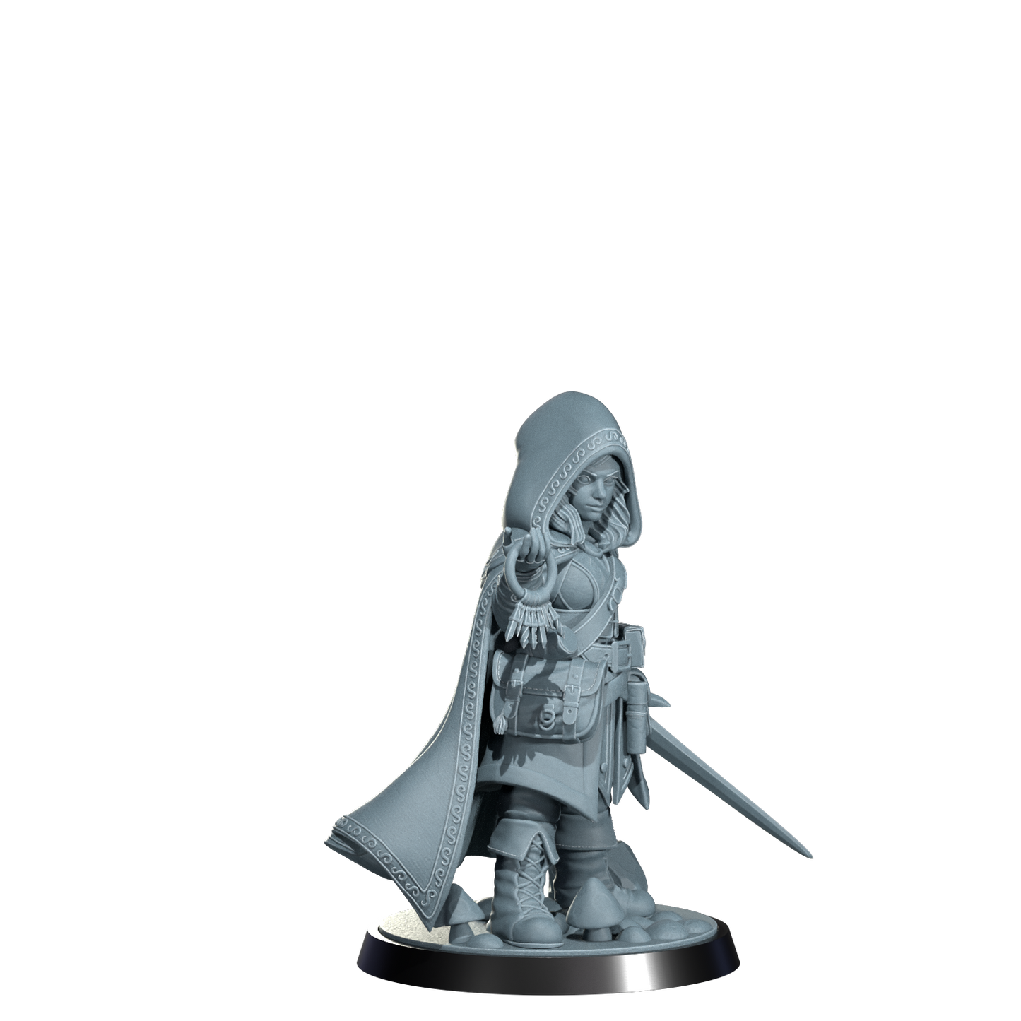 Ryn the Ghostwalker, Halfing Rogue | Dungeons and Damsels | Cosmondo | 28mm, 32mm, 75mm | Dungeons & Dragons | TTRPG | RPG | Resin