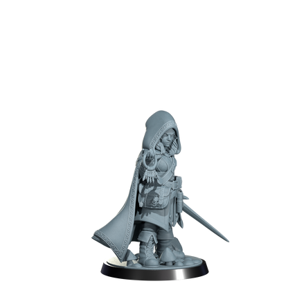 Ryn the Ghostwalker, Halfing Rogue | Dungeons and Damsels | Cosmondo | 28mm, 32mm, 75mm | Dungeons & Dragons | TTRPG | RPG | Resin