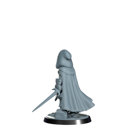 Ryn the Ghostwalker, Halfing Rogue | Dungeons and Damsels | Cosmondo | 28mm, 32mm, 75mm | Dungeons & Dragons | TTRPG | RPG | Resin
