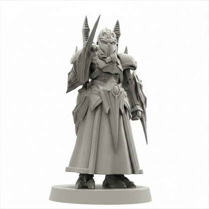 High Lord First Ascendant sci-fi alien commander resin miniature by Papsikels on white background