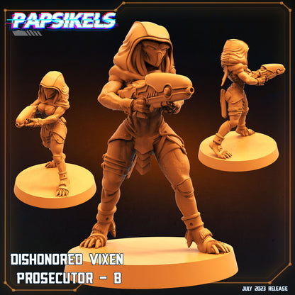 Xenowars Dishonored Vixen Persecutor Squad Miniatures Set 1 - Papsikels TTRPG Resin Print Models