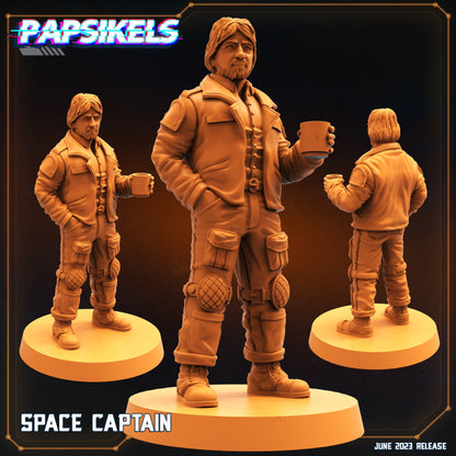 32mm Alien vs Humans Nostromo Space Crew Miniatures Set - 7 Detailed Figures for RPG