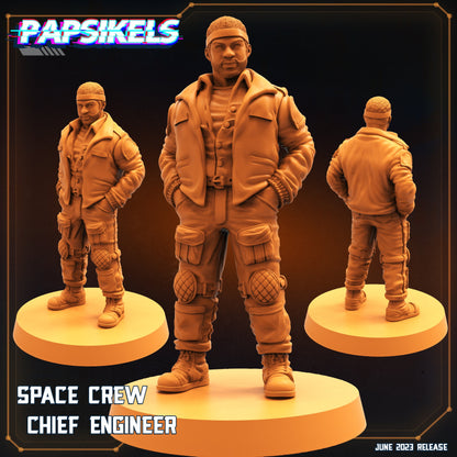 32mm Alien vs Humans Nostromo Space Crew Miniatures Set - 7 Detailed Figures for RPG
