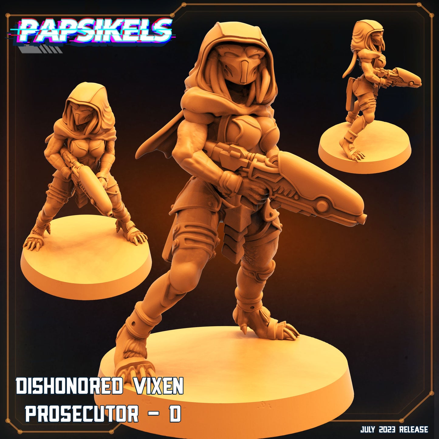 Xenowars Dishonored Vixen Persecutor Squad Miniatures Set 1 - Papsikels TTRPG Resin Print Models