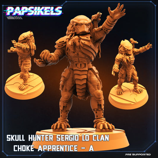 Skull Hunters 32mm Resin Miniature - Sergio Lo Clan Papsikels Tabletop RPG Figurine for Predator-Themed Games