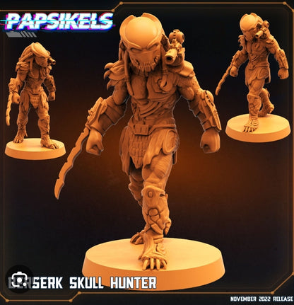 Berserk Skull Hunter Miniature - 32mm Resin Figurine for Tabletop RPG and Wargaming