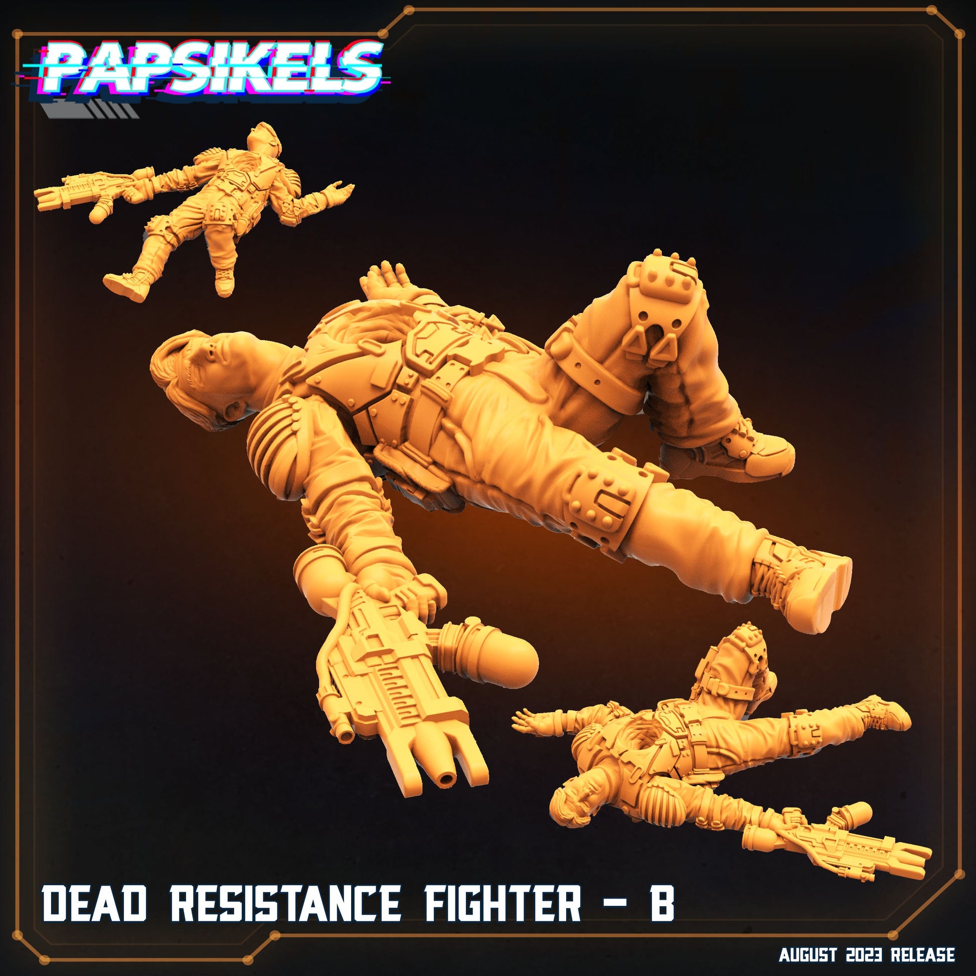 Xenowars Genesis: Dead Resistance Fighters - Sci-Fi Resin Miniature for Tabletop RPG (32mm)