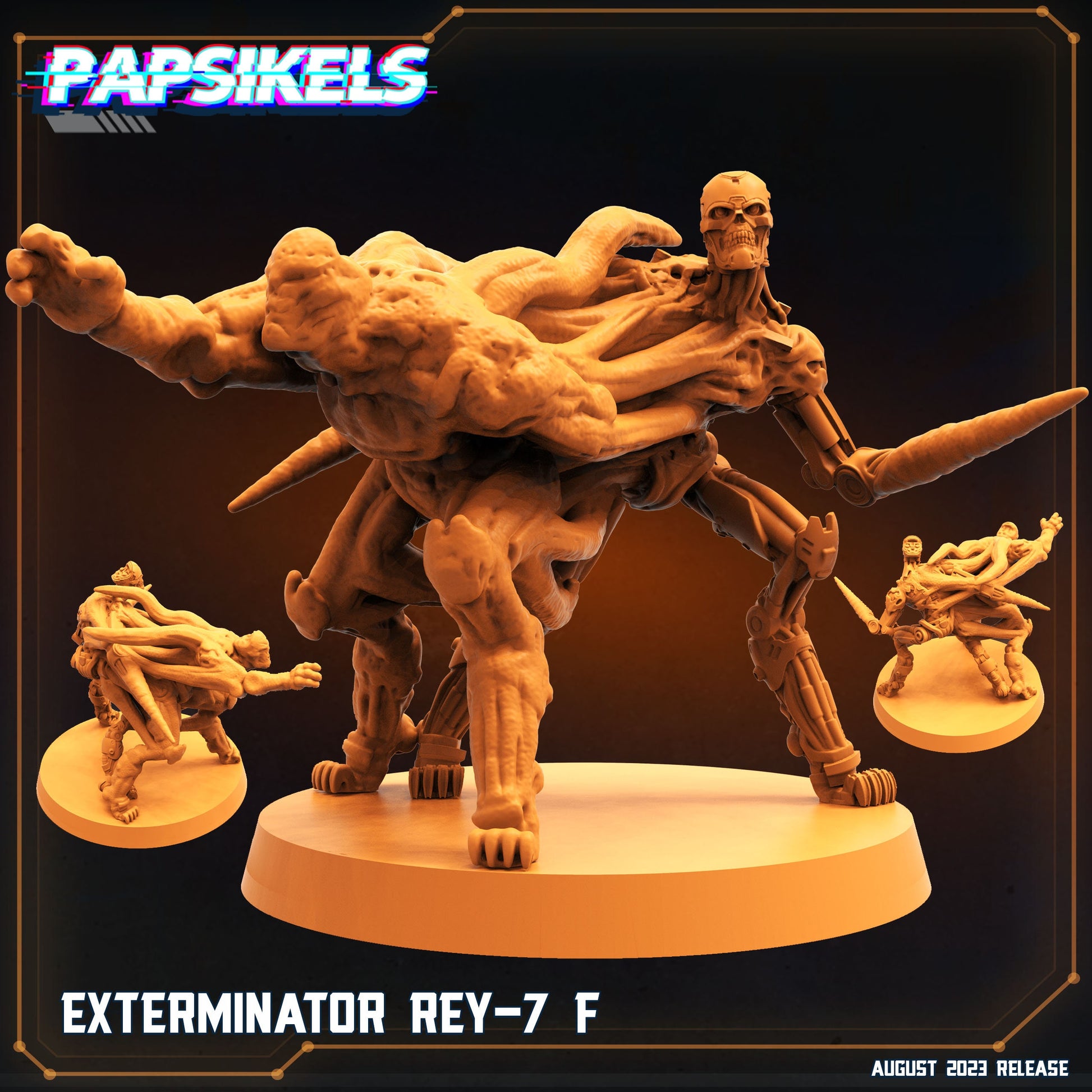 Xenowars Genesis: Exterminator Rey-7 Squad - 32mm Sci-Fi Resin Miniature for Tabletop RPG & Wargaming