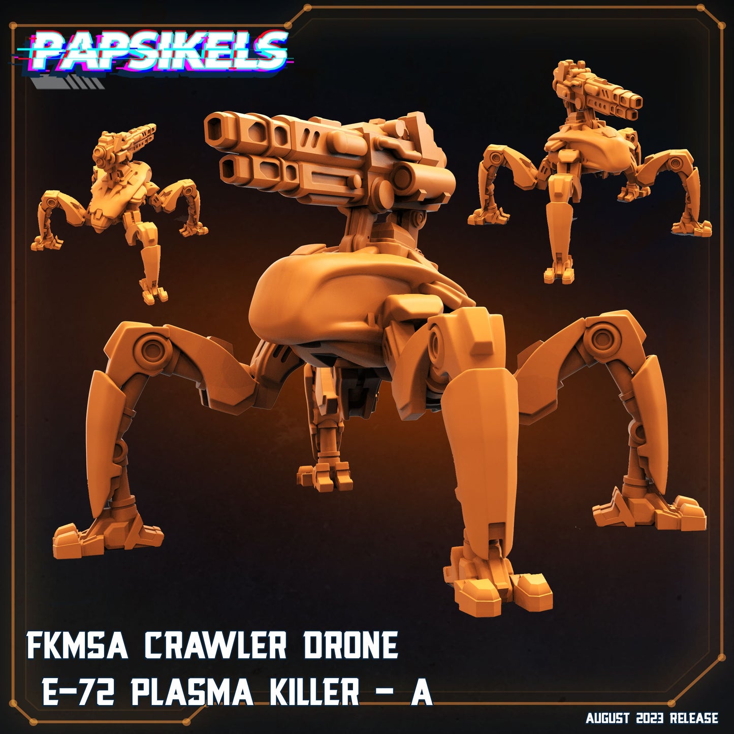 Xenowars Genesis FKSMA Crawler Drone E-72 Plasma Killer Squad - Sci-Fi Tabletop Miniature 32mm by Papsikels