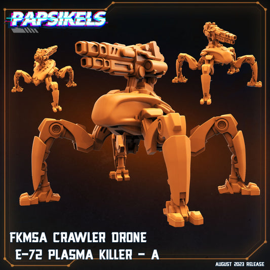 Xenowars Genesis FKSMA Crawler Drone E-72 Plasma Killer Squad - Sci-Fi Tabletop Miniature 32mm by Papsikels