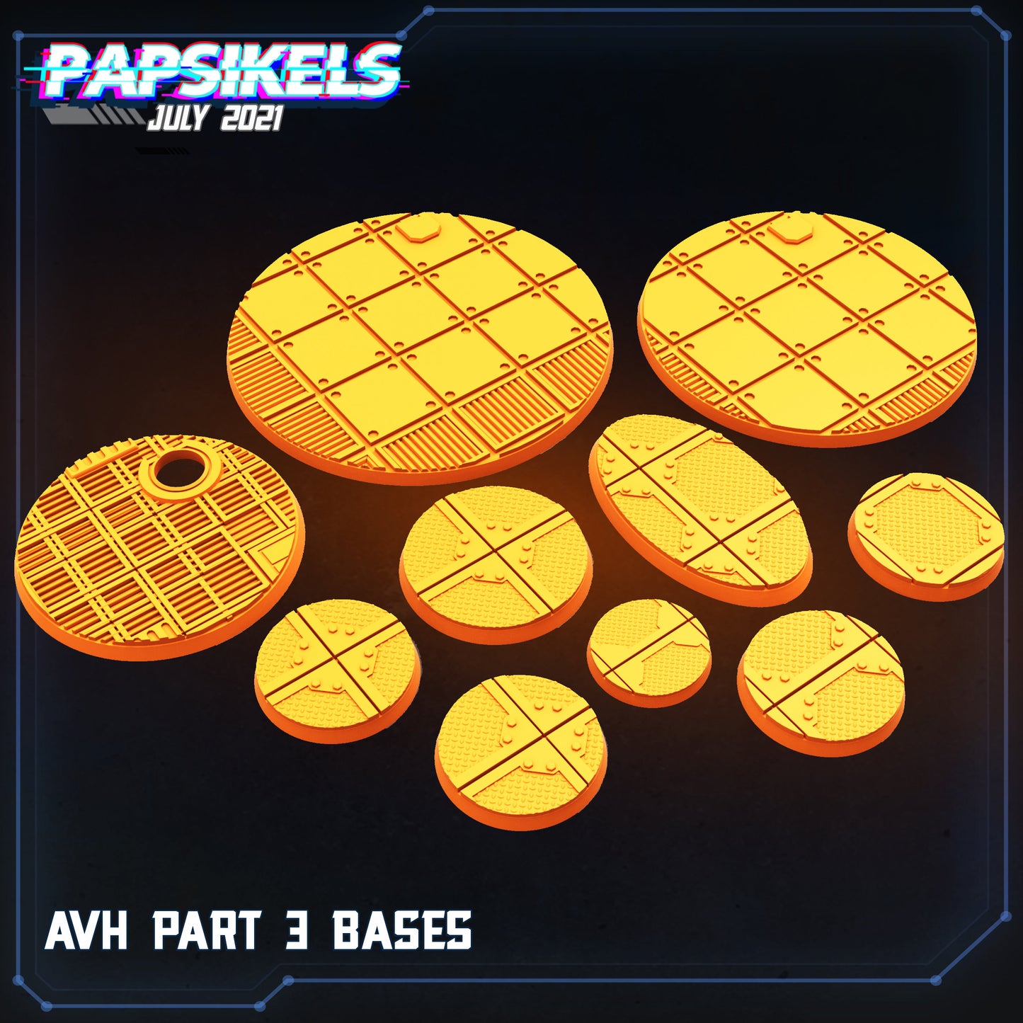 Alien vs Human Battle Bases: Papsikels Miniature Gaming Terrain for Sci-Fi RPGs (25-80mm & Oval)