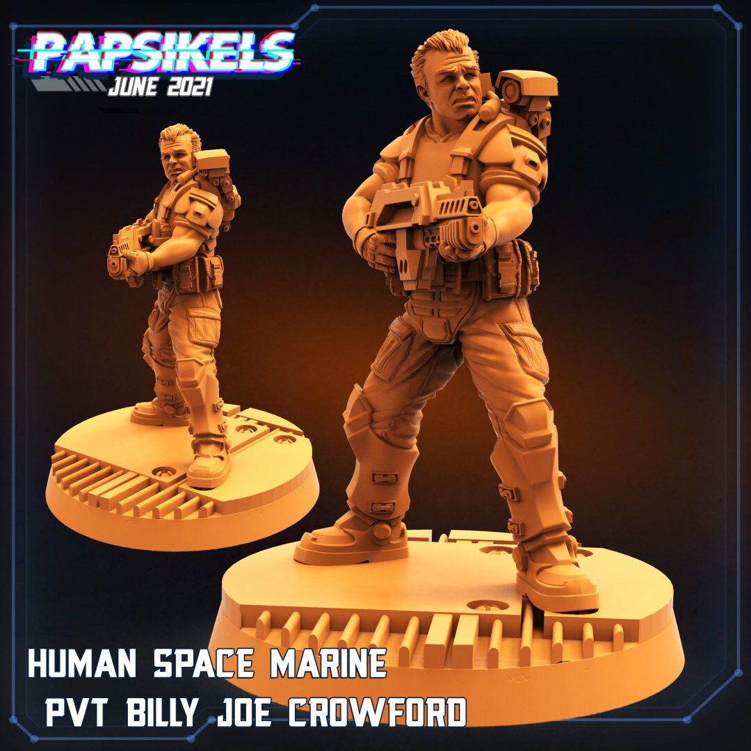 Alien vs Human Fire Team Alkasid: 32mm Papsikels Miniatures for Sci-Fi RPG & Tabletop Gaming