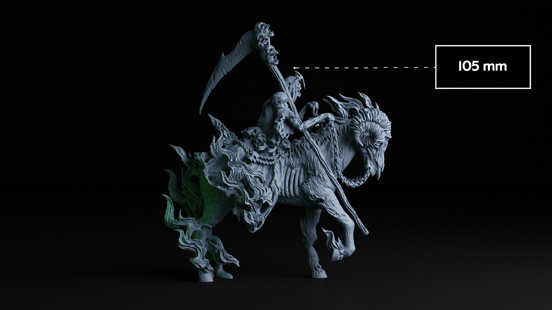 Halloween Death Atlas Miniature: 3D Printed Figurine for D&D, Pathfinder, and TTRPG Tabletop Games