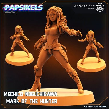 Mechico Noguchisawa Mark of the Hunter Skull Hunter Army - 32mm Resin Miniatures for Tabletop RPG and One Page Rules