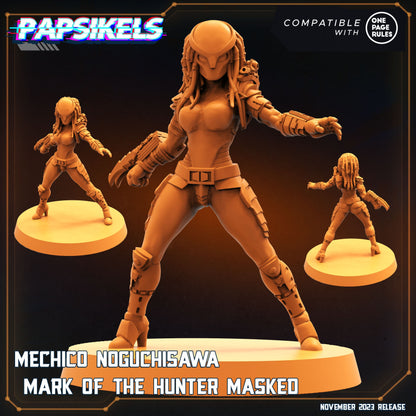 Mechico Noguchisawa Mark of the Hunter Skull Hunter Army - 32mm Resin Miniatures for Tabletop RPG and One Page Rules