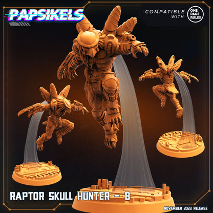 Raptor Skull Hunters Army: Guyver Hybrid Miniatures for Tabletop RPG (32mm, Resin)