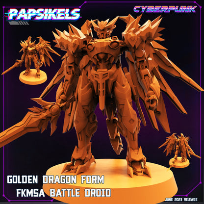 Cyberpunk Battle Droid PX-78-2 Miniature Sculpt for Wargaming, RPG, and Tabletop Games