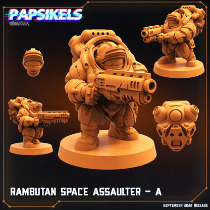 Space Rambutans: 32mm Mini Figures for Sci-Fi RPG, Alien vs Human Skull Hunters, Colonial Marines
