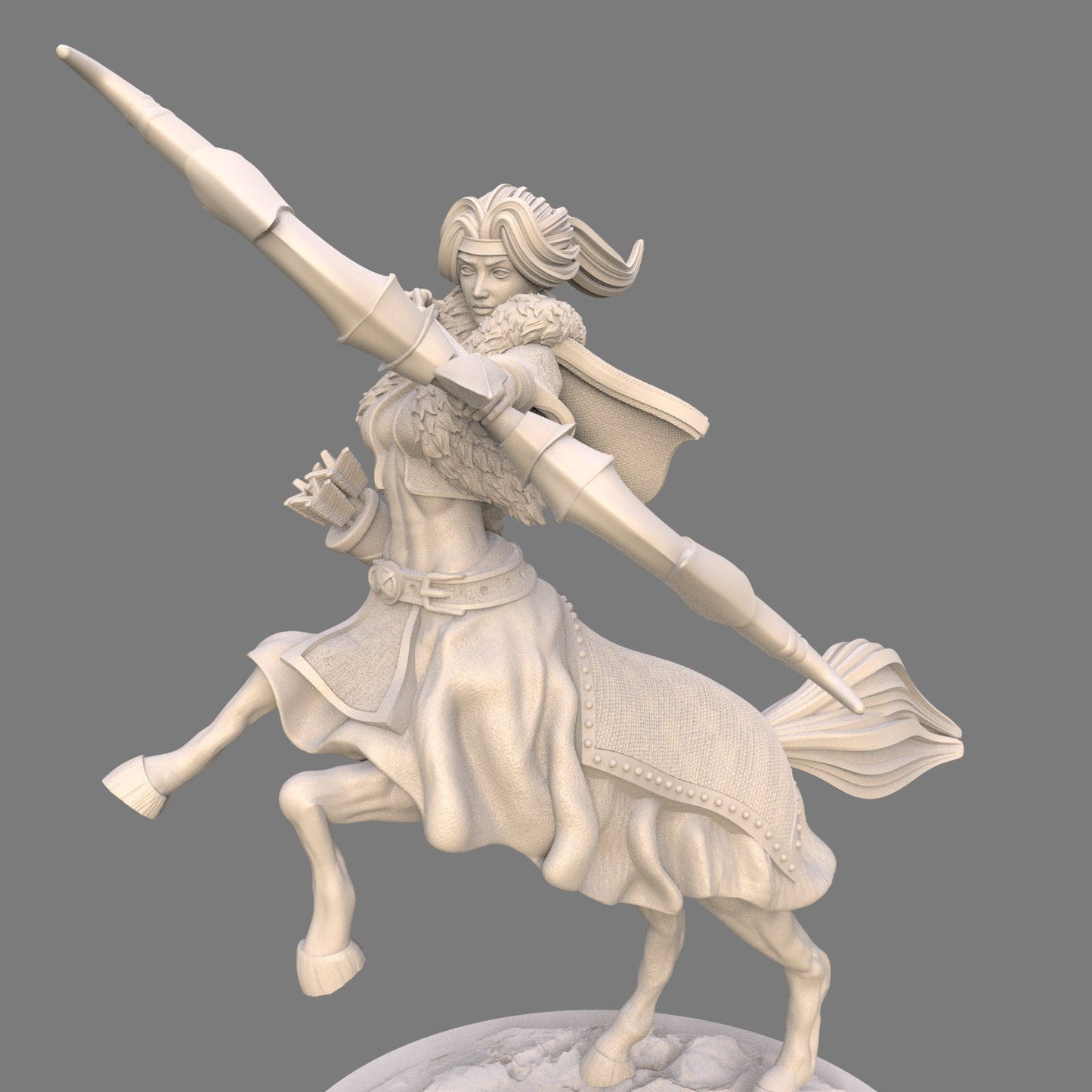 Callista: Proud Equinox Hunter Centaur Fantasy Miniature - 75mm Scale Resin Figure by Ravi Sampath