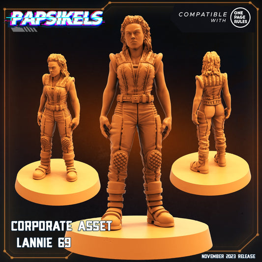 Alien Corporate Asset Lannie 69 Miniature - Ripley - 32mm Sci-Fi Figurine for RPG, Tabletop Gaming, and Collectors