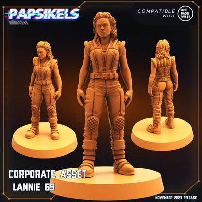 Alien Corporate Asset Lannie 69 Miniature - Ripley - 32mm Sci-Fi Figurine for RPG, Tabletop Gaming, and Collectors