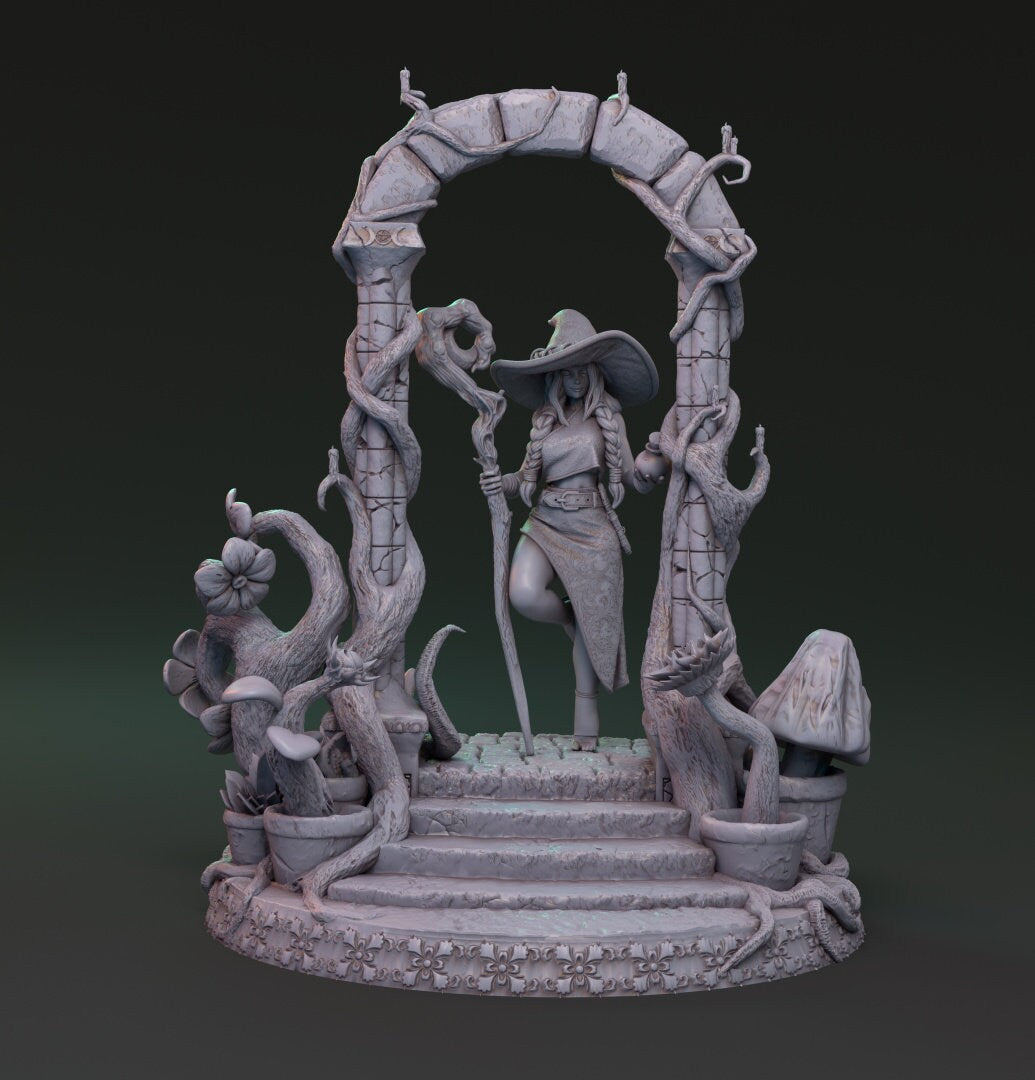 Alana - Pinup - Mysterious Witchcraft of Lionila Kickstarter | Mythreal Games | 32mm or 75mm