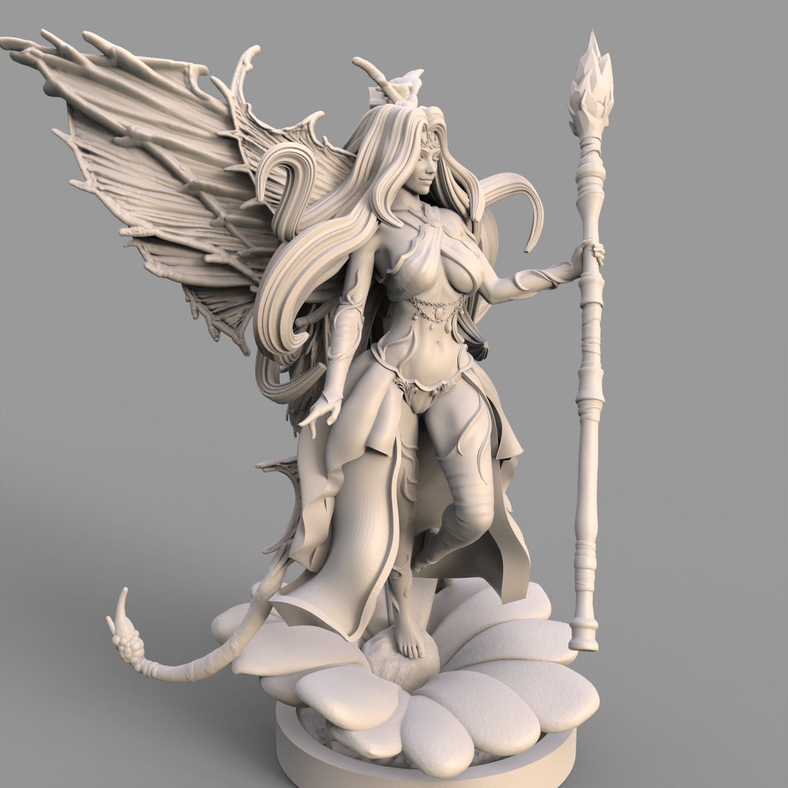 Seraphina Ethereal Flutterwing Fantasy Miniature | 75mm Resin Figure | Ravi Sampath Kickstarter