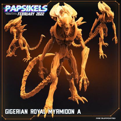 Xenomorph Gigerian Royal Myrmidon: 32mm Papsikels Miniature for Alien-Inspired RPG & Tabletop Games