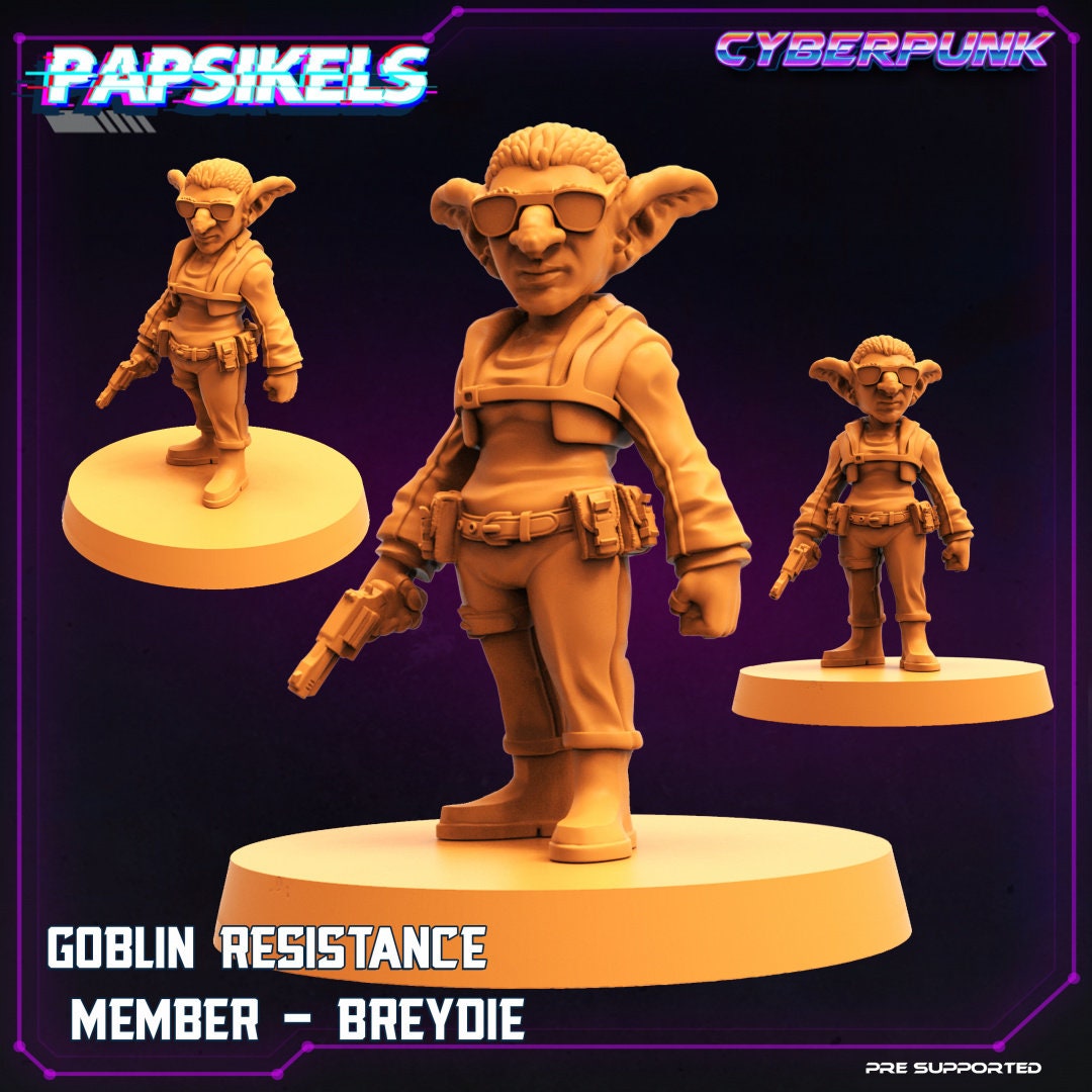 Matrix Goblins Set: Cyberpunk Virtual World 32mm Miniatures for RPG and TTRPG Gaming by Papsikels