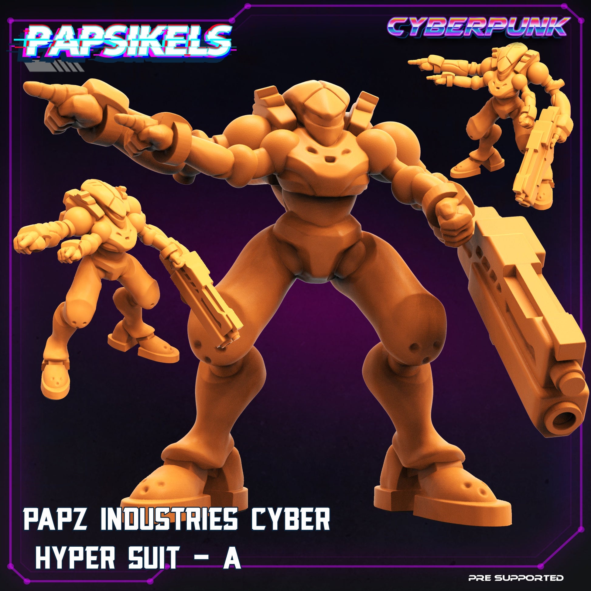 Cybernetic Hyper Suit Miniature: 32mm Resin Figure for Fantasy Tabletop RPG and Sci-Fi Gaming