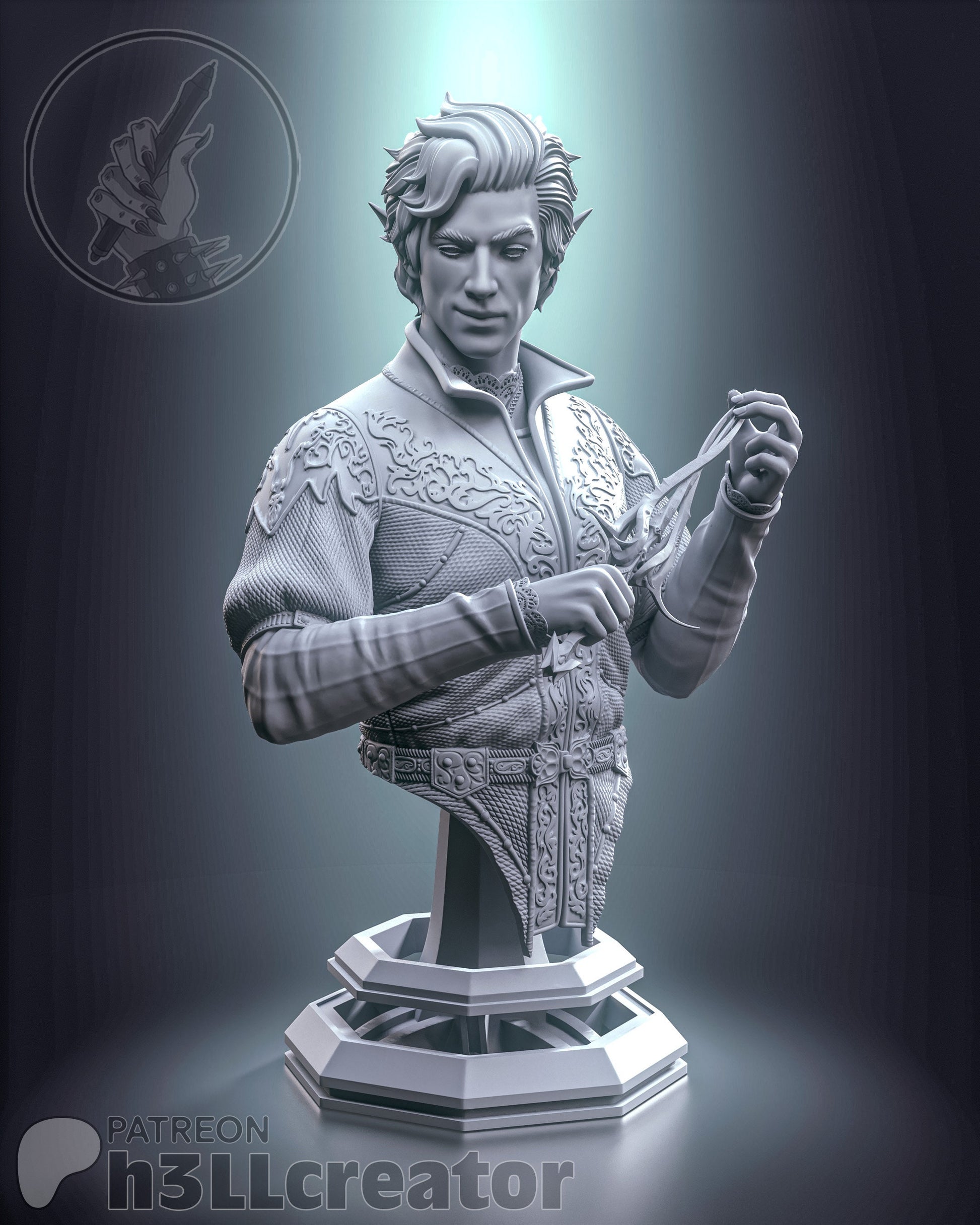 Asterion from Baldur's Gate 3 (fan art) | Full Model or Bust | Miniature scale 1:12 | h3LL Creator | DIY Model Kit