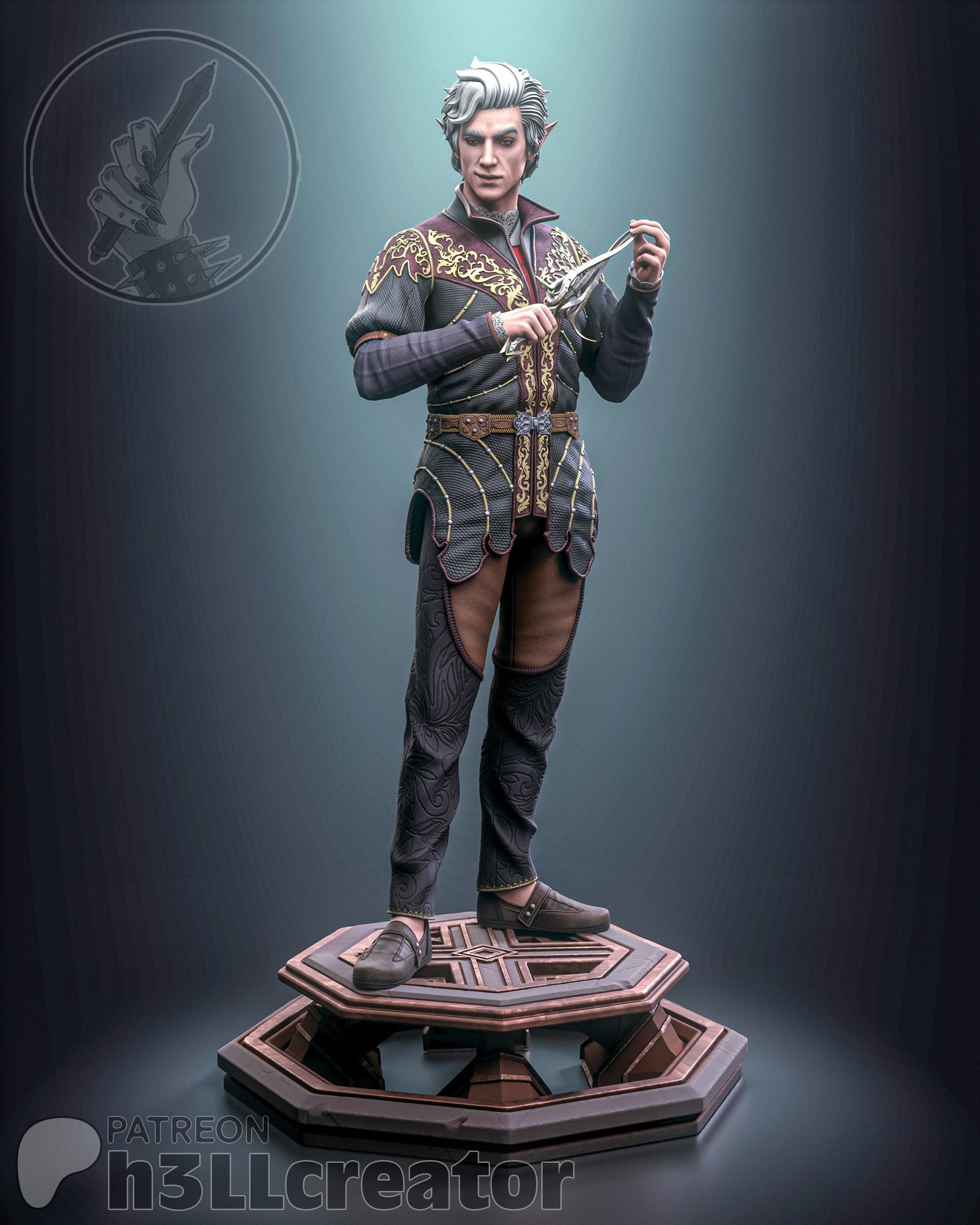 Asterion from Baldur's Gate 3 (fan art) | Full Model or Bust | Miniature scale 1:12 | h3LL Creator | DIY Model Kit