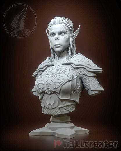 Lae'Zel from Baldur's Gate 3 (fan art) | Miniature scale 1:15 | h3LL Creator | DIY Model Kit