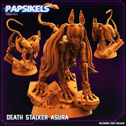 Cyberpunk Death Stalker Azura Miniature: 32mm/75mm Papsikels RPG Figure for Tabletop Gaming