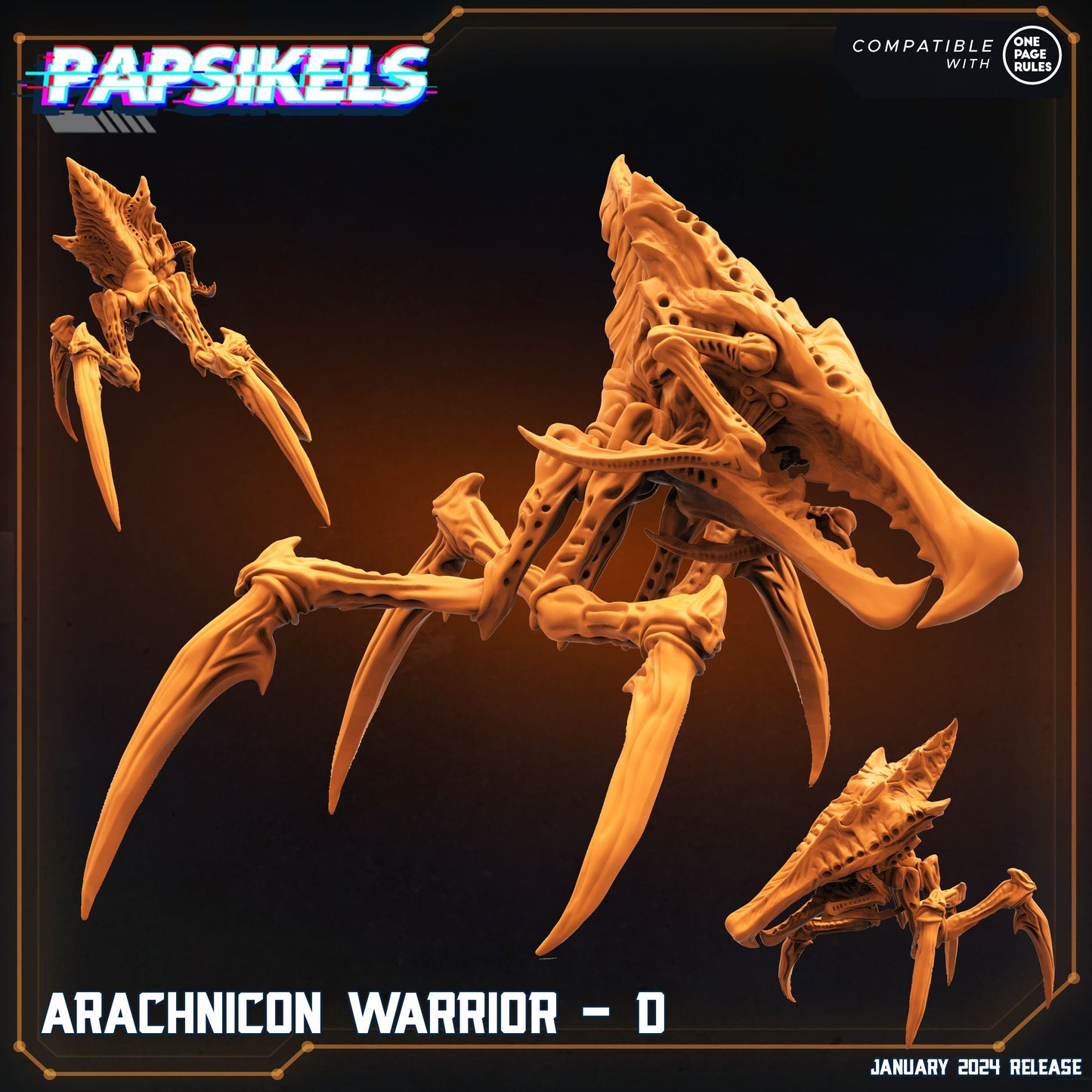 Arachnicon Warriors Dropship Troopers: 32mm Sci-Fi Insect Alien Miniatures for RPG & Tabletop Gaming